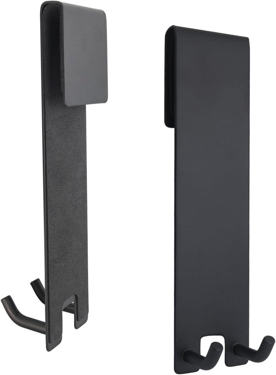 Set van 2 Douchehaken zonder Boren met Rubber Bescherming, Krasbestendig en Antislip, Hand