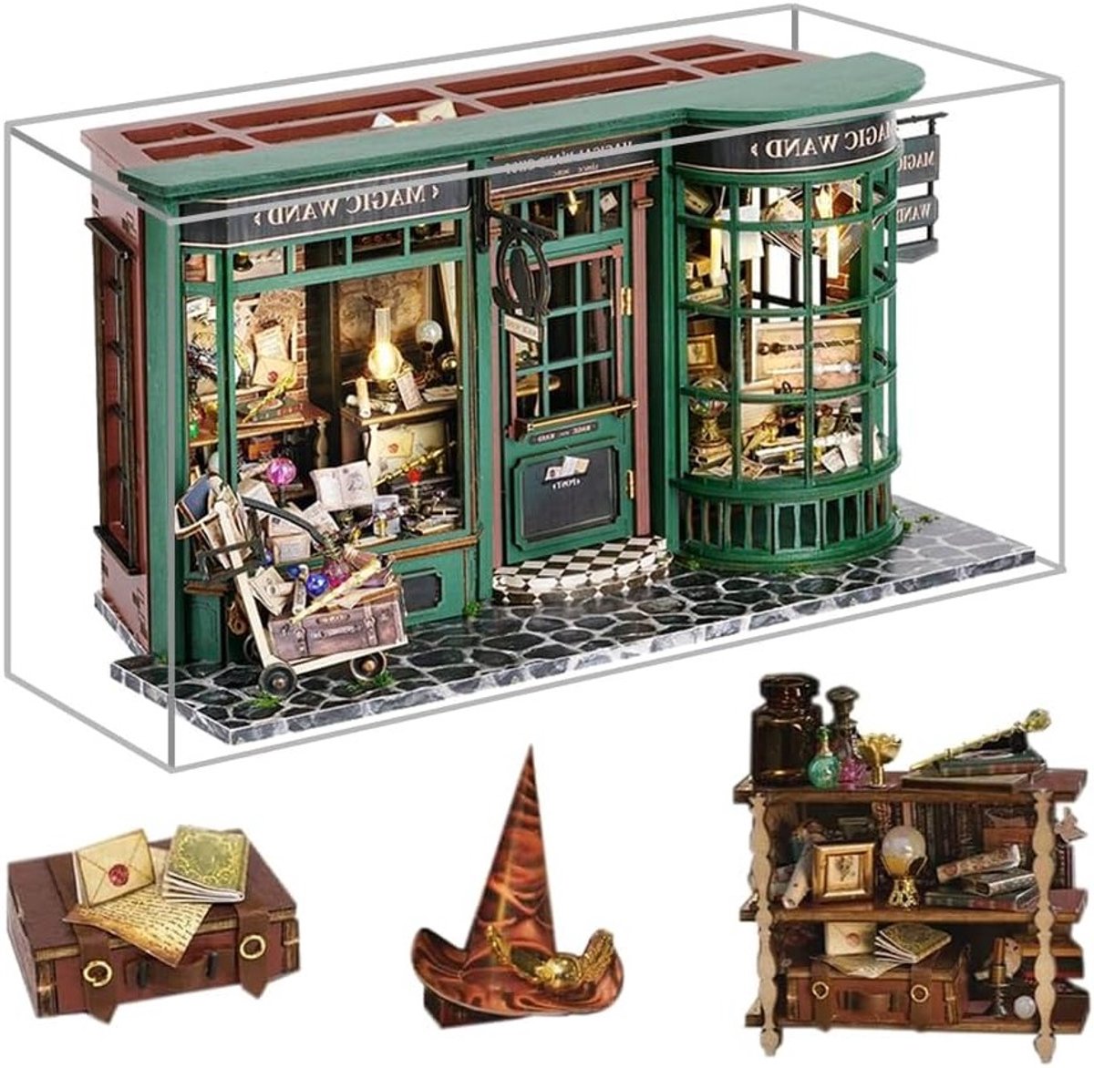 DIY Miniatuur Poppenhuis met Stofhoes, Creatieve Meubelset 1:24 voor Kinderen en Tieners, Perfect Cadeau voor Verjaardagen en Feestdagen