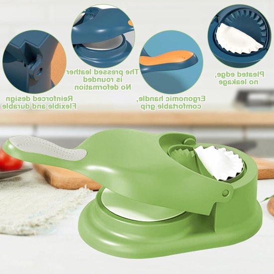 2 in 1 Dumpling Machine voor het Maken van Dumplings, Ideaal voor Keuken, Restaurant en School, Eenvoudig en Efficiënt Dumpling Mould Systeem — afbeelding 4