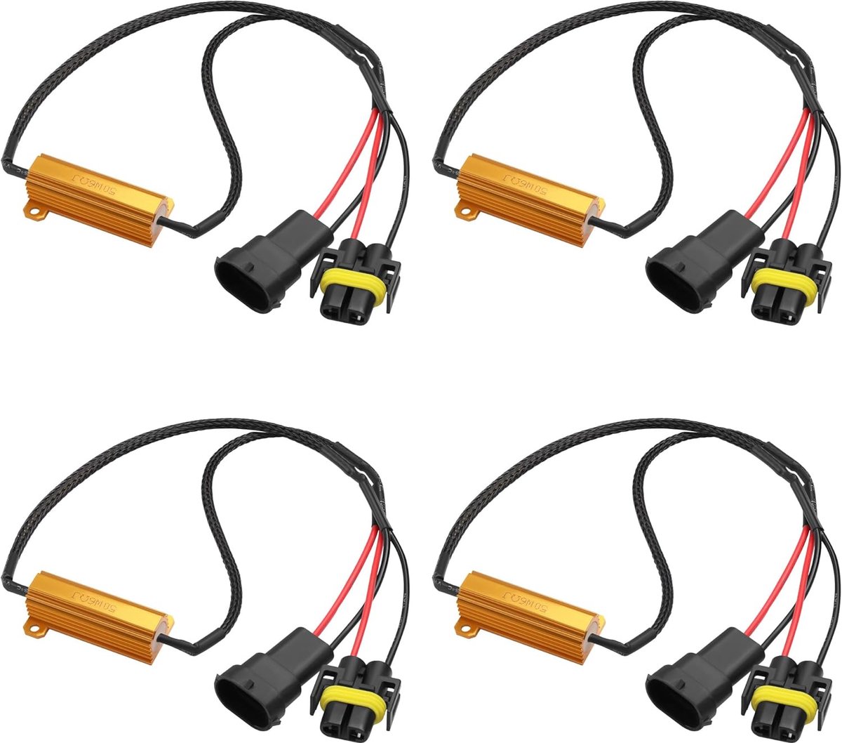 SnelShoppen - Car LED Headlight Decoders 50W 6Ohm voor H11/H8/H9 Lampen, Anti Flicker, Geen Foutcodes, Waterdicht IP67, 4 Stuks