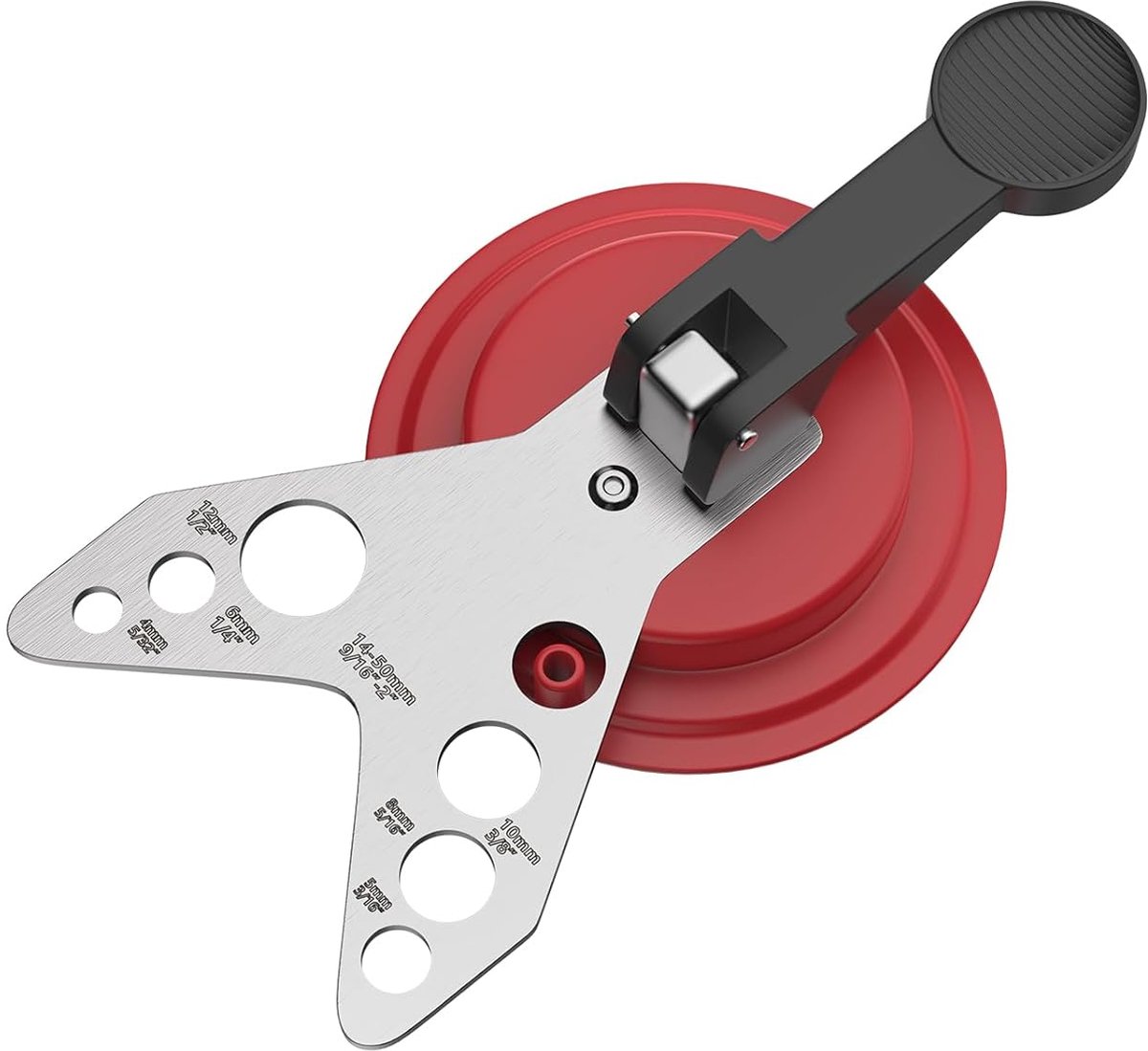 SnelShoppen - Drill and Hole Saw Guide met Vacuum Suction Cup - Precisie Boorgids voor Keramische Tegels, Glas, Marmer - Geschikt voor 4-50 mm Boren e