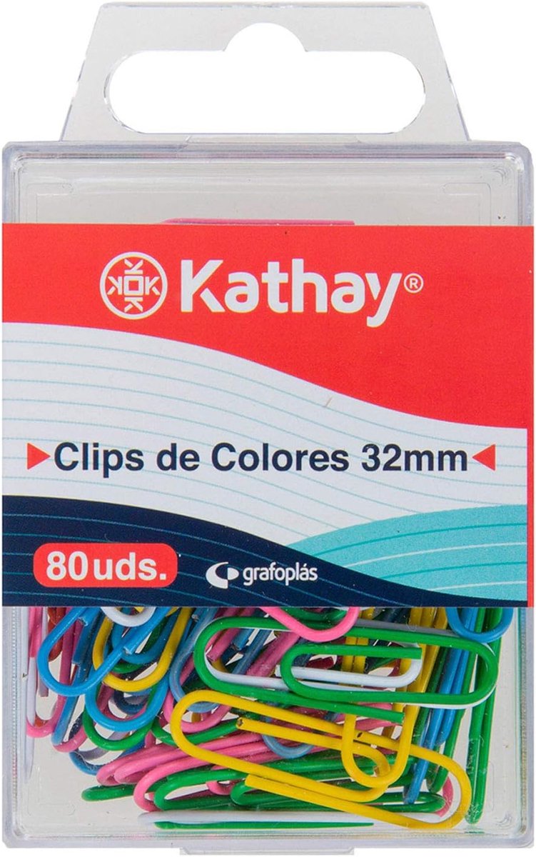 SnelShoppen - Paperclips 32 mm, Assorted Kleuren, Verchroomd, 80 Stuks voor Organisatie, Kantoorbenodigdheden, School, Thuisgebruik