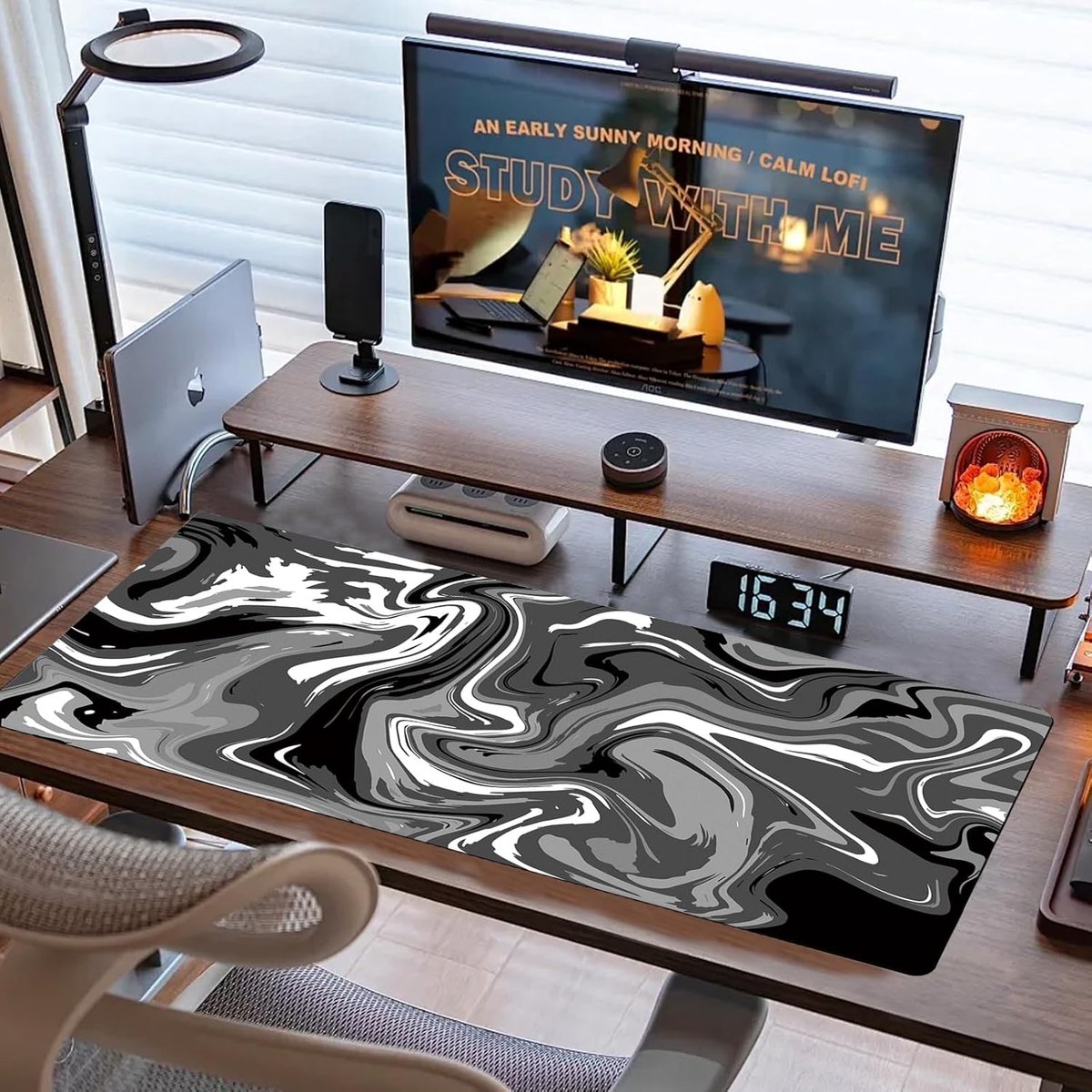 SnelShoppen - Gaming Mouse Pad - Groot 800x300x3mm - Wasbare Bureau Mat - Antislip Rubber Desk Mat voor Laptop, Macbook, PC, Computer - Zwart