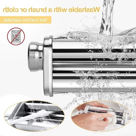 Pasta Machine van Roestvrij Staal, Perfect voor Thuisgebruik met 8 Instelbare Dikte en Draaiknop, Ideaal voor Vers Pasta Maken en Bakken — afbeelding 4