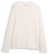Tom Tailor Denim - Gebreide trui met relaxte pasvorm - Maat L - Gardenia White