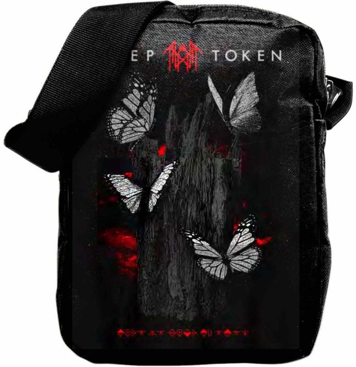 Rocksax Sleep Token - Butterflies Crossbody tas - Zwart