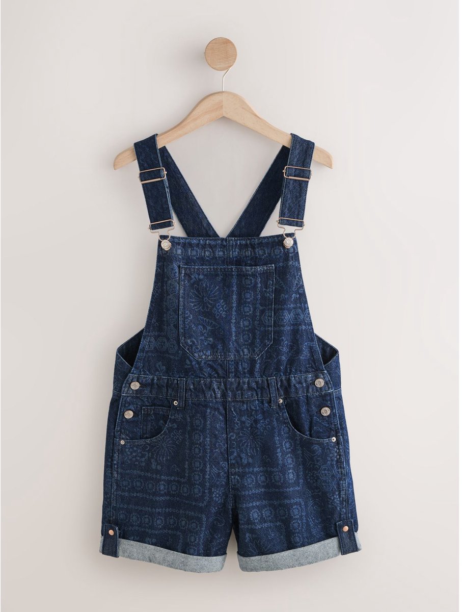 Next - Dames - Denim tuinbroekplaysuit - Tall - Blauw
