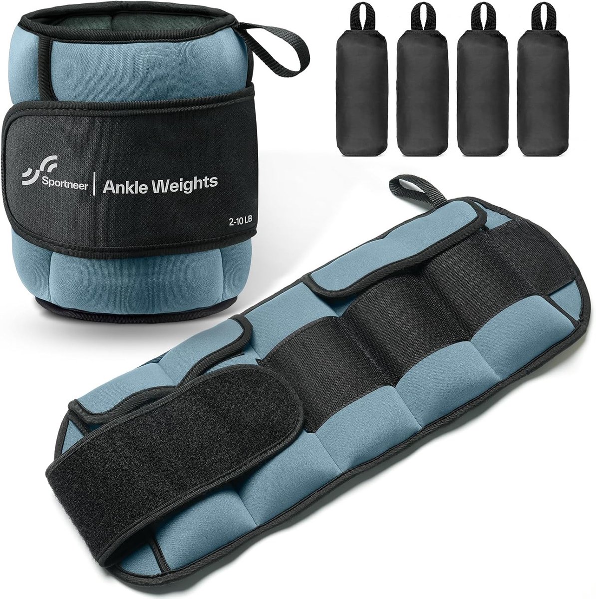 SnelShoppen - Verstelbare Gewichtboeien 0.9-4.5kg per Enkel, 1.8kg-9kg per Paar, Ideaal voor Krachttraining, Fitness, Thuisgebruik, Met Verstelbare St