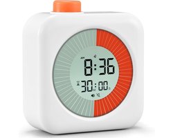 SnelShoppen - EooCoo Visuele Analog Timer met Klok, Alarm, Countdown, Countup, 60 Minuten Keuken Timer, Tijdmanagement Tool voor Kinderen en Volwassen
