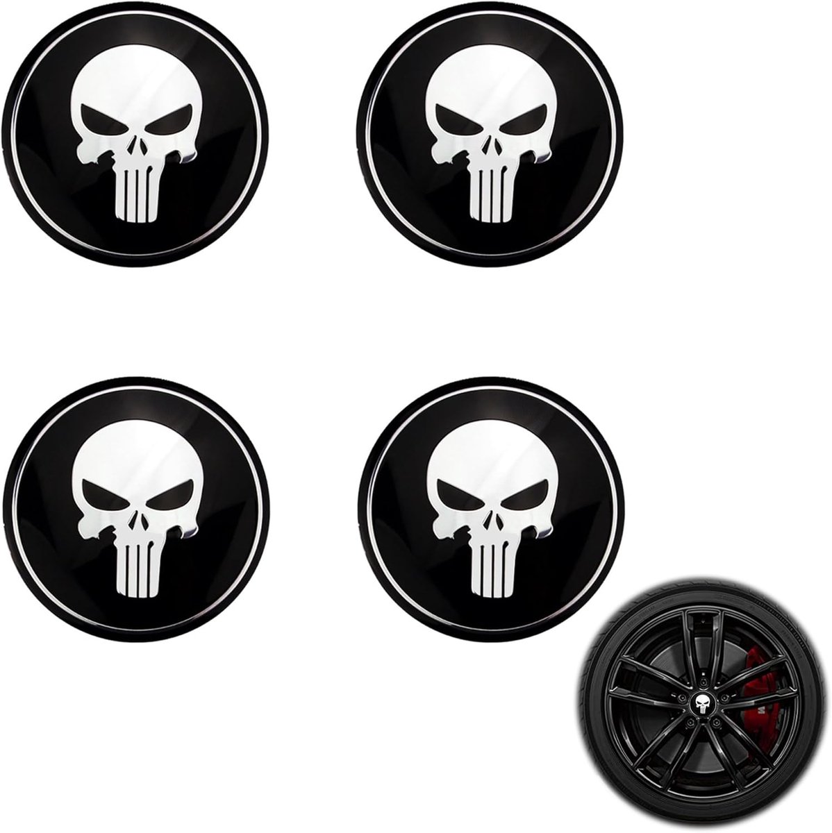 SnelShoppen - Pack van 4 Aluminium Wielnaafdeksels 56 mm Universele Hub Caps met Sleufschroevendraaier voor Auto's en Fietsen