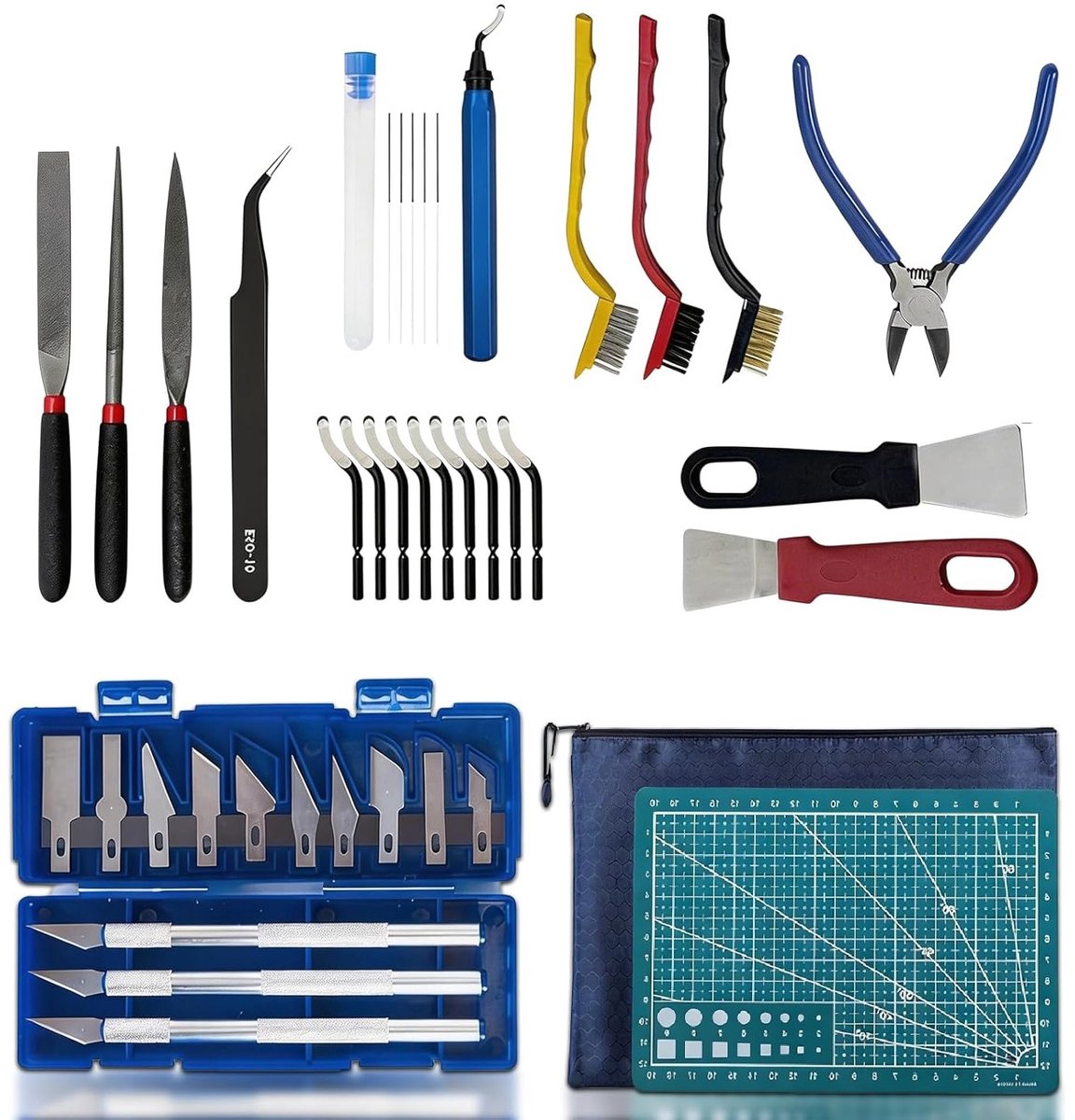 3D Printer Tool Set van 42 Stukken, Essentiële Accessoires voor 3D Printen, Inclusief Deburring, Pliers en Onderhoudsgereedschap voor Optimale Resultaten