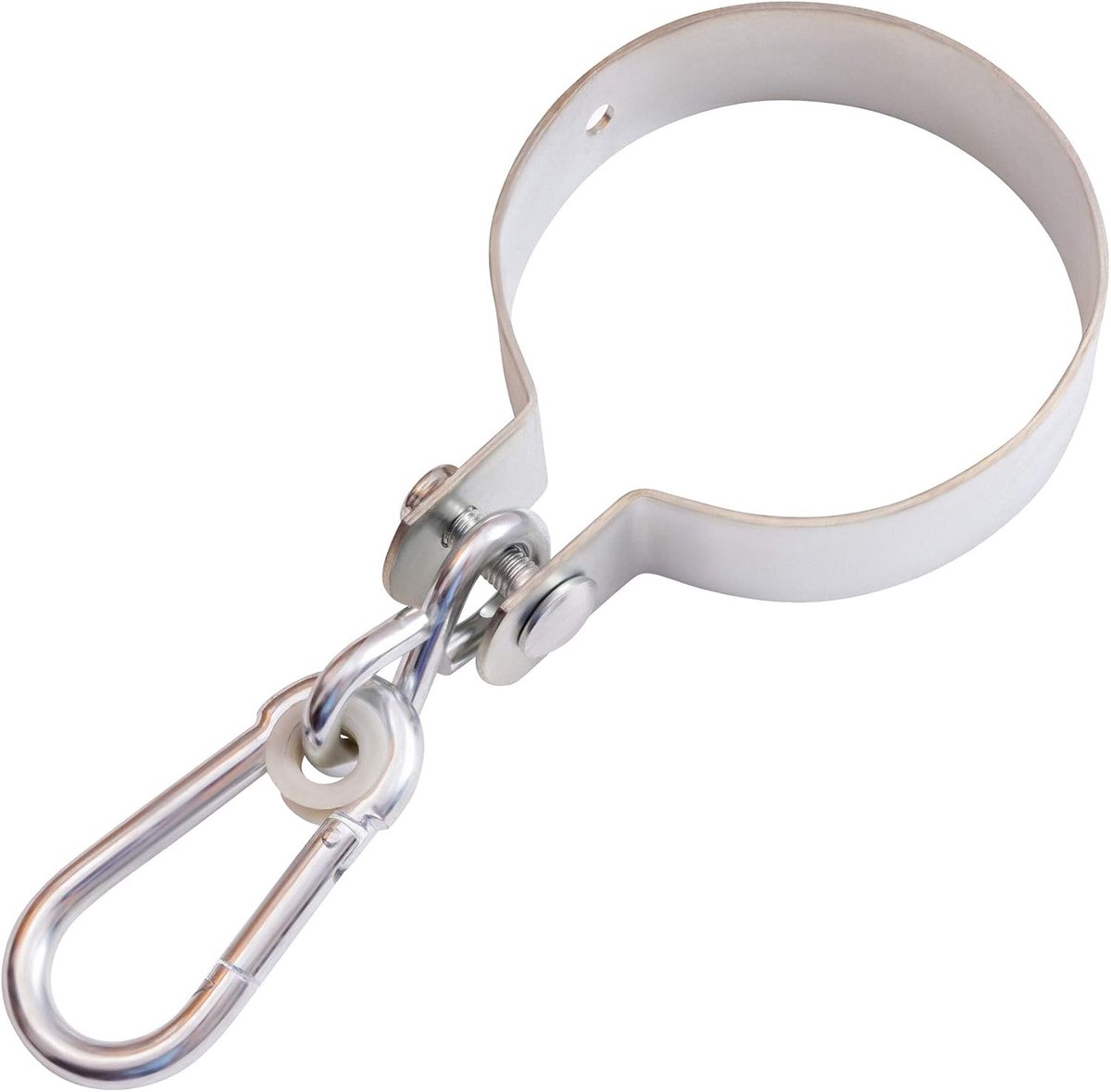 SnelShoppen - 4 x Swing Klemmen met Karabijnhaak voor Ronde Balken Ø 12 cm - Weerbestendig Gegalvaniseerd Staal - Ideaal voor Schommels, Tuin, Kindere