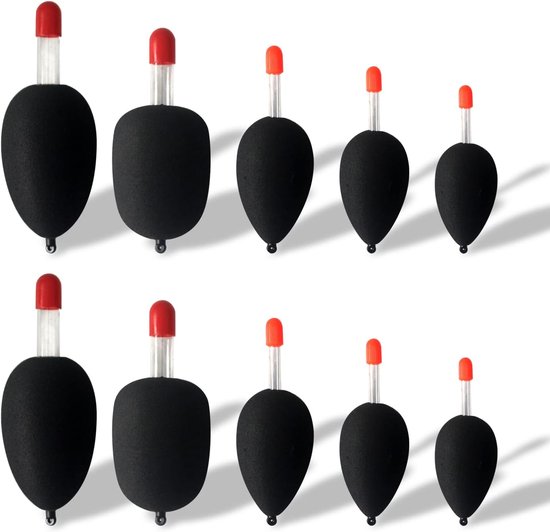 SnelShoppen - 8-16 Stuks Multifunctionele Hengel Float - Wit, Zwart, Rood, Geel - EVA Schuim Vissers Float - Hoogwaardige Kwaliteit - 10g, 20g, 30g, 4 van Snelshoppen — afbeelding 4