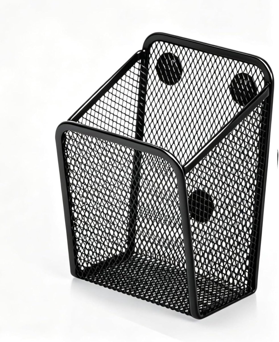 SnelShoppen - Mesh RVS Potlood Pen Houder - Metalen Organizer voor Whiteboard Schoolbord Keuken Locker Home Office - Roestvrij Staal, Stevig & Stijlvo
