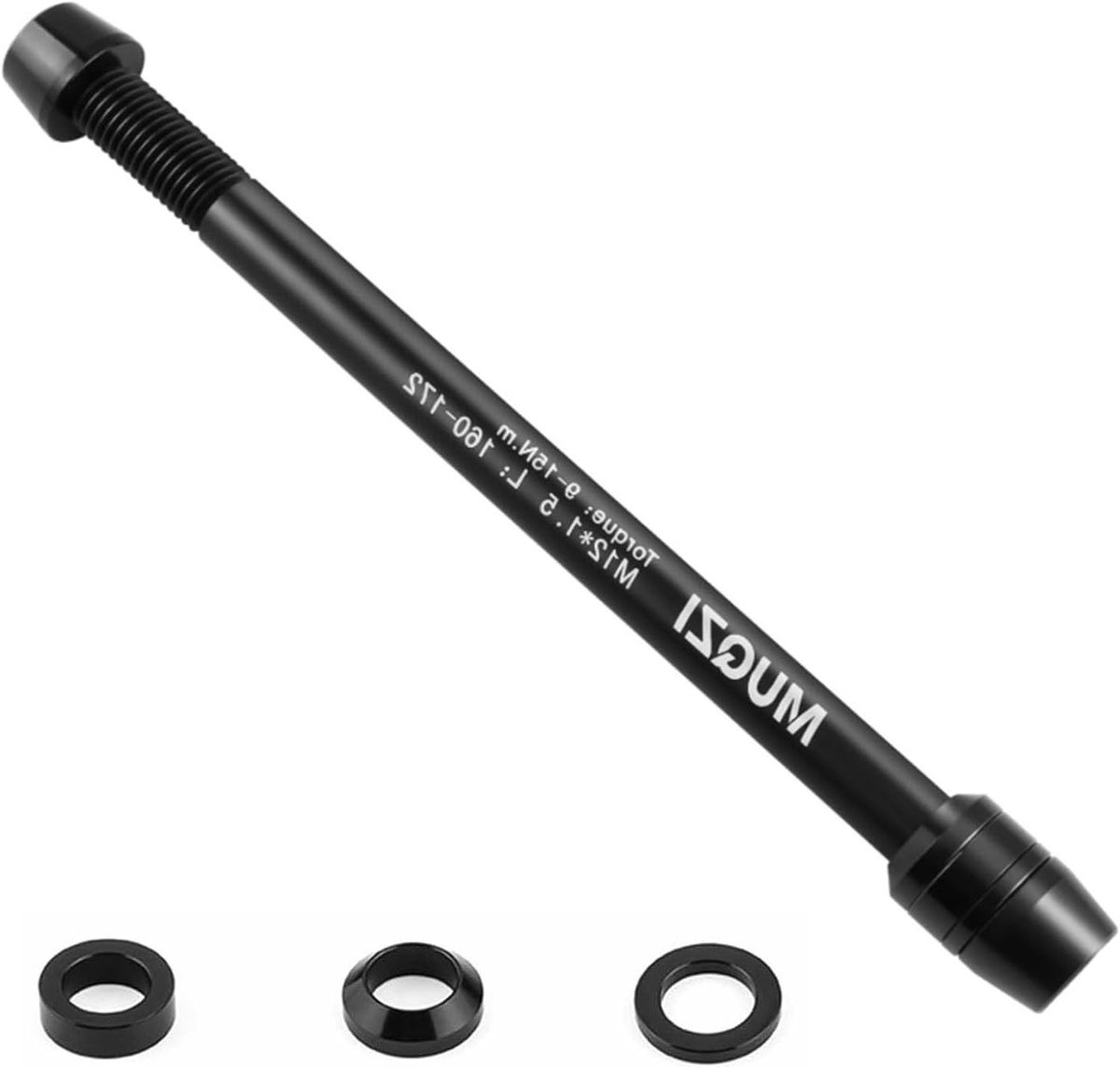 Aluminium Adapter voor Thru Axle Fietstrainers M12 x 1.5 - Geschikt voor Race- en Mountainbikes, Indoor Training en Verstelbare Hoogte van 160 tot 172 mm