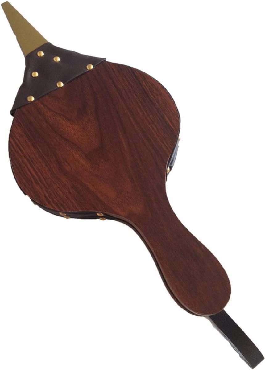 SnelShoppen - Bellows voor Haard, 39x17cm Houten BBQ Lucht Blazer, Bruin voor Thuis, DIY Haard Gereedschap, Houtkachel, BBQ, Buiten Kamperen