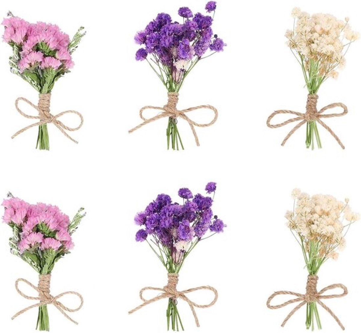Boeketten gedroogde bloemen voor decoratie thuis, tuin, feest - natuurlijke bloemen