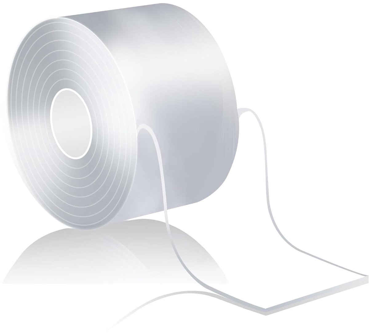SnelShoppen - Extra Sterke Dubbelzijdige Tape 50mm Breed, Transparant Nano Tape, Herbruikbaar en Verwijderbaar, Voor Vloerkleden, Foto's, Keuken, Thui
