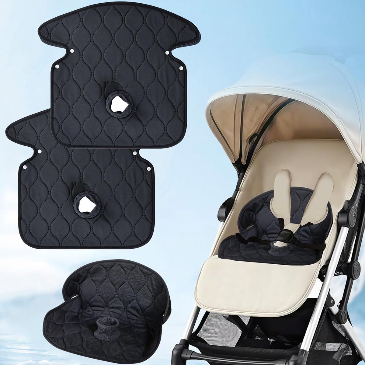 SnelShoppen - 2 stuks universele kinderzitbeschermers, waterdichte potjestraining pads, autostoelbescherming, piddle pad voor babyautostoelen en bolde