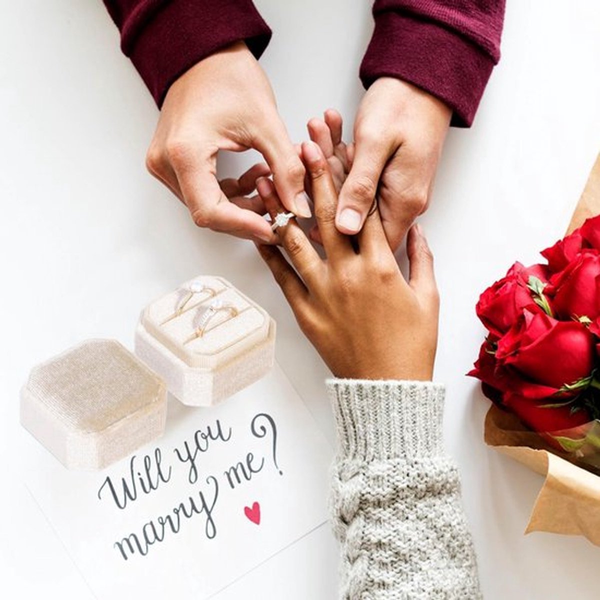 Zeshoekige fluwelen ringdoos met dubbele sleuven - Luxe sieradendoos voor trouwringen - Steranijs design - Ideaal als sieradengeschenk