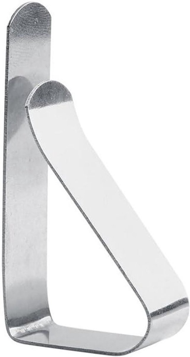 Tafelkleden set voor tuintafel, antislip bevestiging, roestvrij staal, zilverkleurig. Met 
