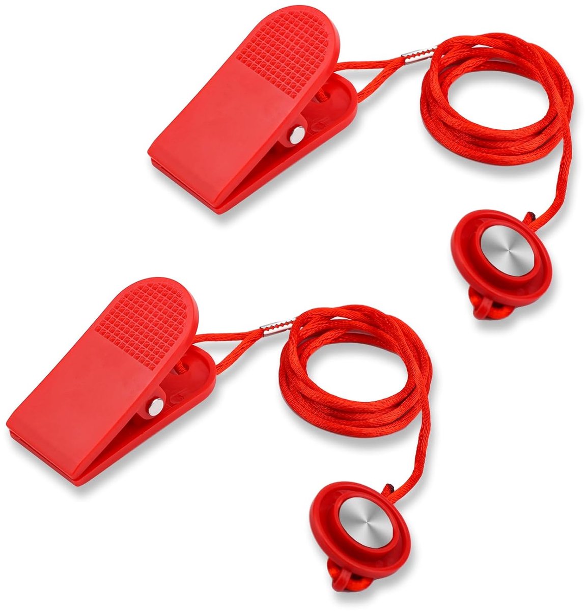 SnelShoppen - 2 Stuks Universele Treadmill Magnet Veiligheids Sleutel - Magnetische Veiligheidsschakelaar voor de Meeste Loopbanden - Vervangingssleut