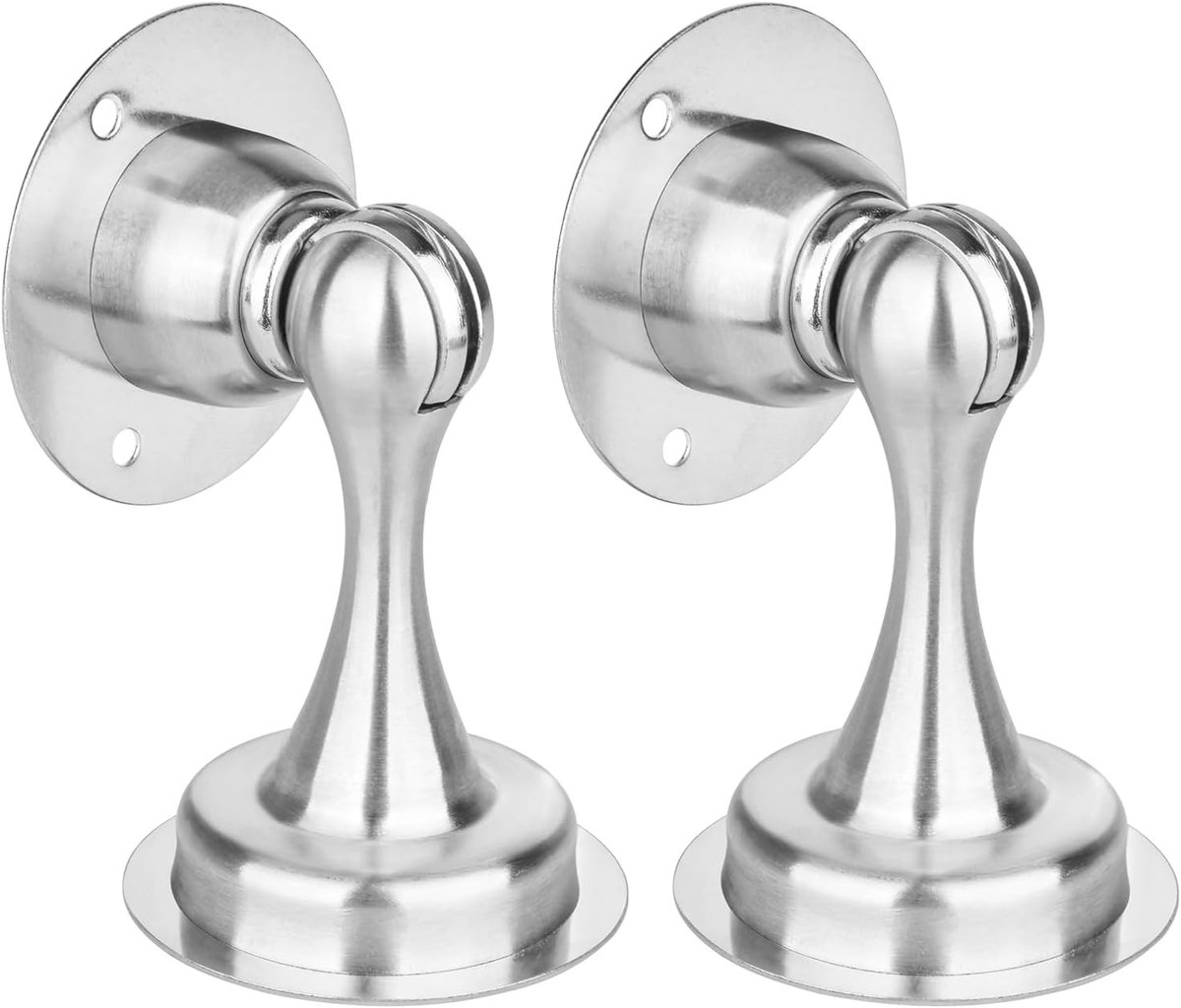 Set van 2 Magnetische Deurstopper RVS - Sterke Vloerdeurstopper zonder Boren voor Openhouden van Deuren en Bescherming tegen Schade