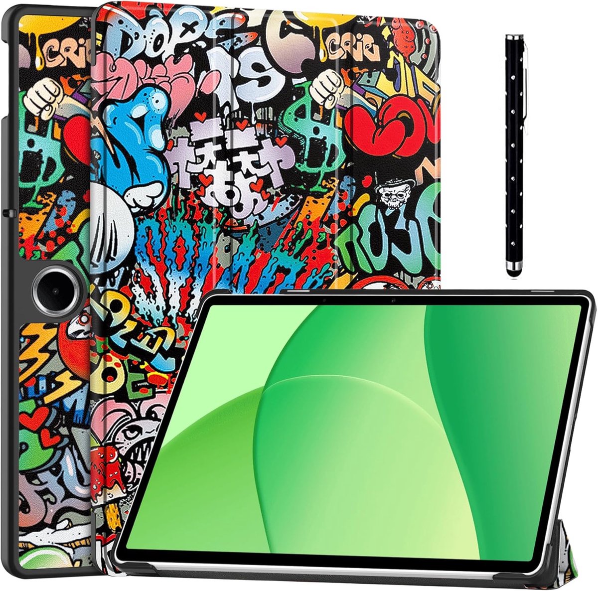 SnelShoppen - Acelive Tablet Hoes voor 11 inch Tablet - Geschikt voor Oppo Pad SE en OnePlus Pad Lite - Bescherming, Verstelbare Stand, Duurzaam Mater