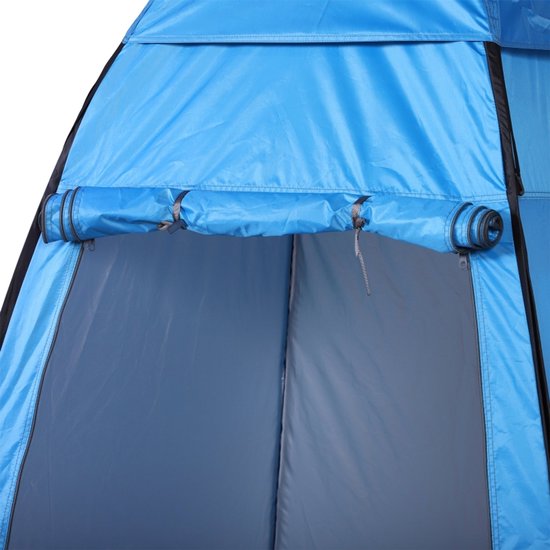 FloraGrace Pop-Up Tent Voor Een Persoon - 120 x 120 x 190 Cm - Polyester - Blauw - Mobiele Douchentent En Omkleedtent Voor Camping En Strand — afbeelding 3