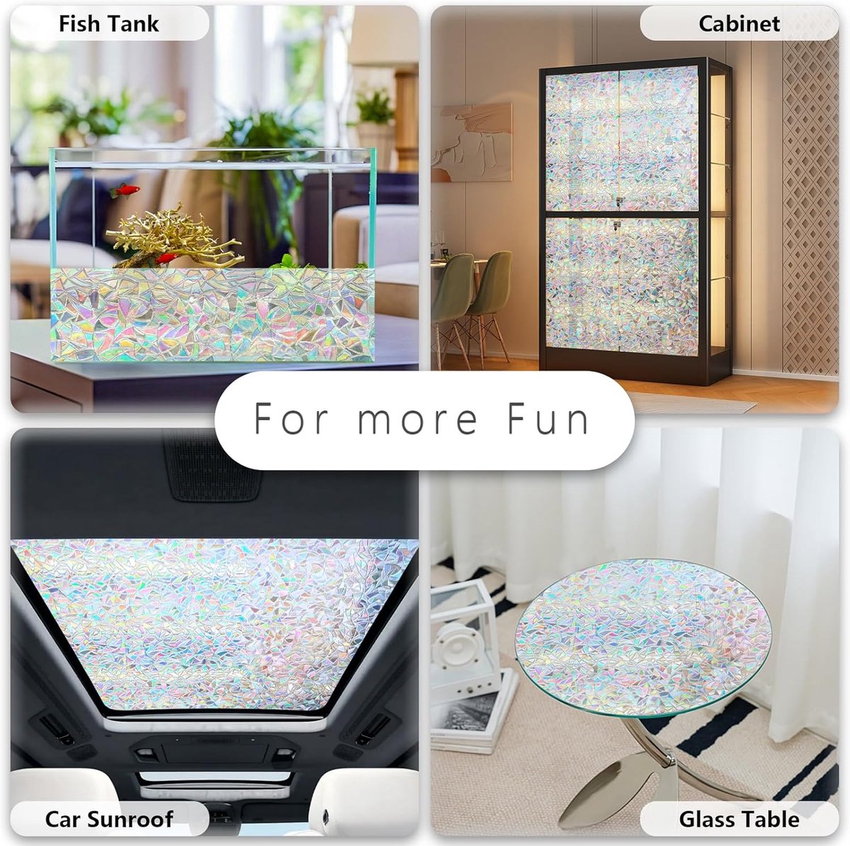 SnelShoppen - Decoratieve Raamfolie met Regenboog Effect - UV Bescherming - Zelfklevend Vinyl voor Keuken, Slaapkamer en Woonkamer (30 x 200 cm)