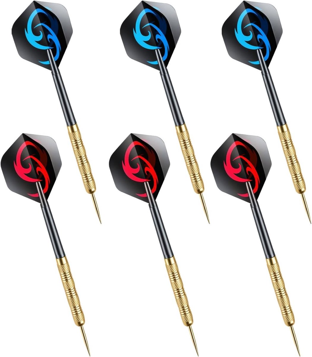 Professionele Steel Tip Darts Set van 14g voor Beginners en Hobbyisten - 6 Stuks Metalen Darts voor Spelplezier en Precisie