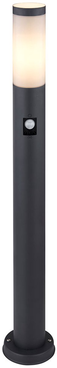 Tuinlamp RVS tuinlamp met bewegingsmelder antraciet E27 padverlichting tuin, 3 sensorinstellingen, 1x E27, H 80 cm