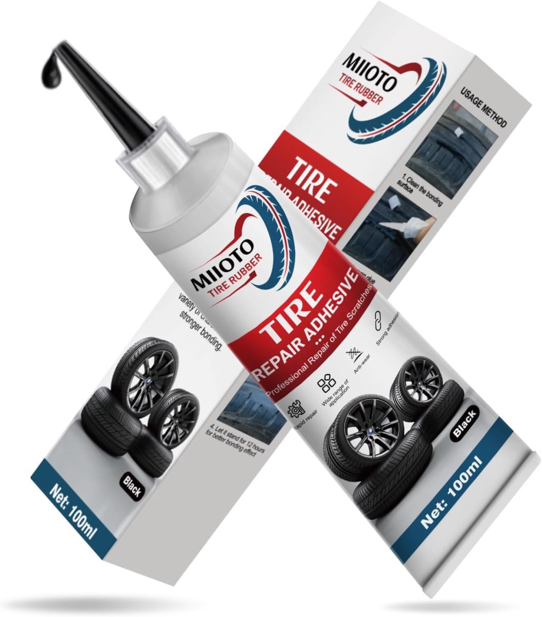 SnelShoppen - Miioto Band Reparatie Lijm, Rubber Adhesief, Snelle Reparatie Kit, Waterdicht en Sneldrogend, Herstelt Scheuren, Gaten en Bandvlokken, 1