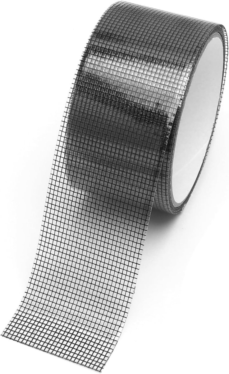 SnelShoppen - 50mm x 200mm Vliegenscherm Reparatie Kit, Waterproof Vliegenscherm Plakband, Zelfklevende Glasvezel Reparatietape voor Ramen, Deuren, Ga
