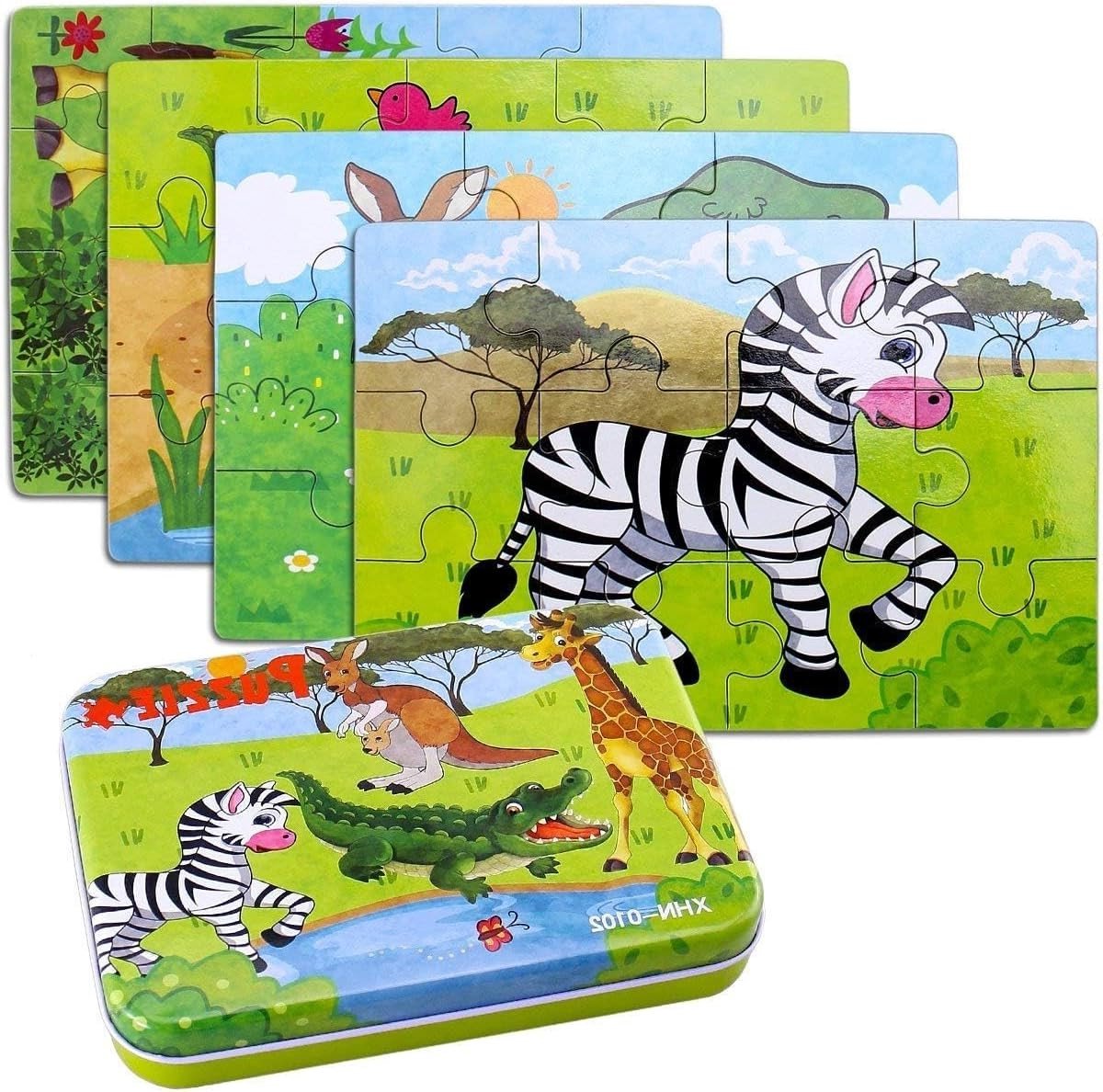Educatief Puzzel Speelgoed voor Kinderen, 4 Moeilijkheidsniveaus, 9 tot 20 Stukken, Perfect voor Ontwikkeling en Creativiteit vanaf 2 Jaar