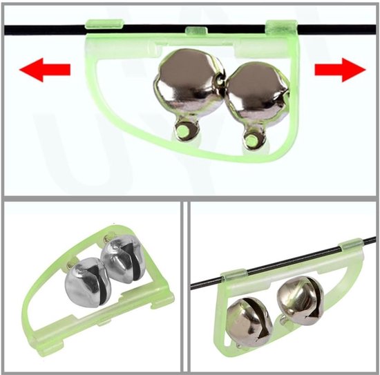 6 Stuks Bijtindicatoren voor Nachtvissen, Visbelletjes, Alarmbelletjes voor Hengels, Perfect voor Buitenactiviteiten en Visuitjes — afbeelding 5