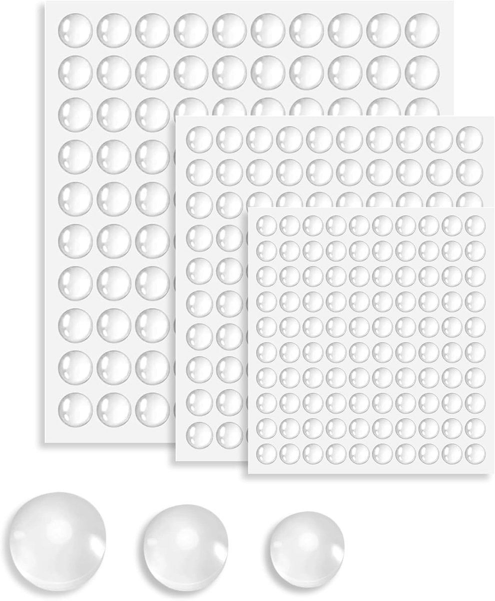 SnelShoppen - Pack van 300 Transparante Rubber Voetjes - Zelfklevende Siliconen Stopper - 3 Maten (8mm, 6mm, 10mm) - Ideaal voor Kastdeuren, Lades en