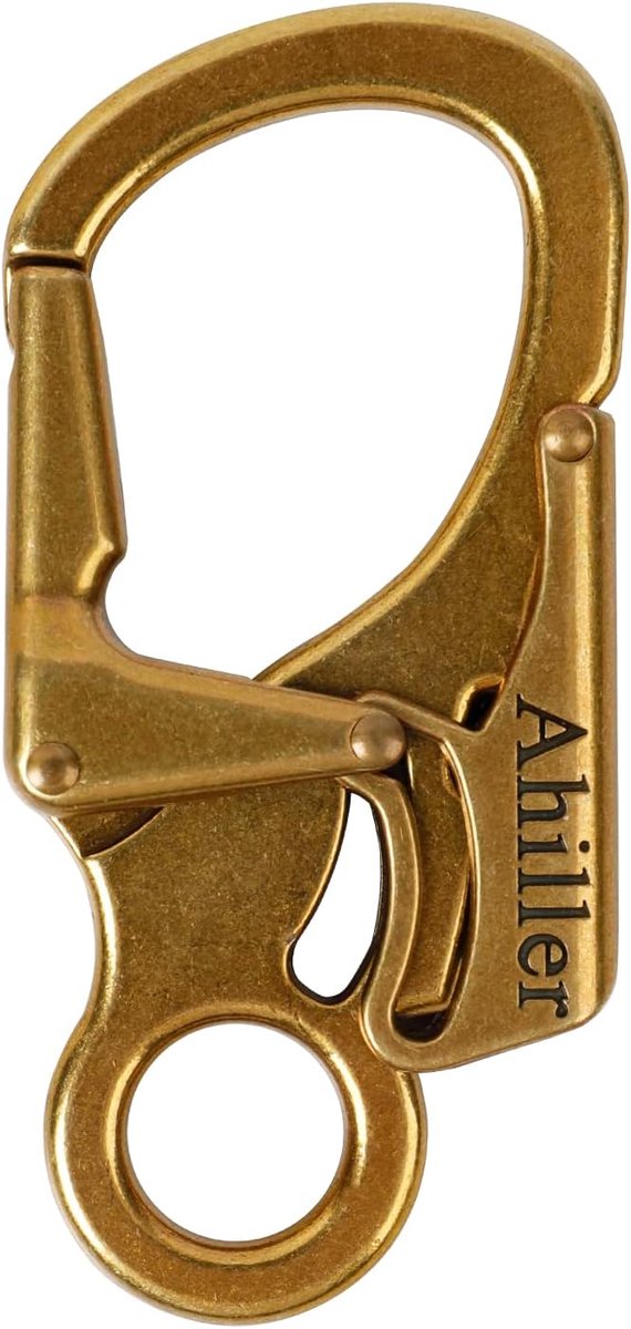 SnelShoppen - Carabiner Haak met Dubbel Anti-Misopening, 7.5x3.5 cm Aluminium Sleutelhanger voor Outdoor, Camping, Hiking, Vissen, Keychain Clip