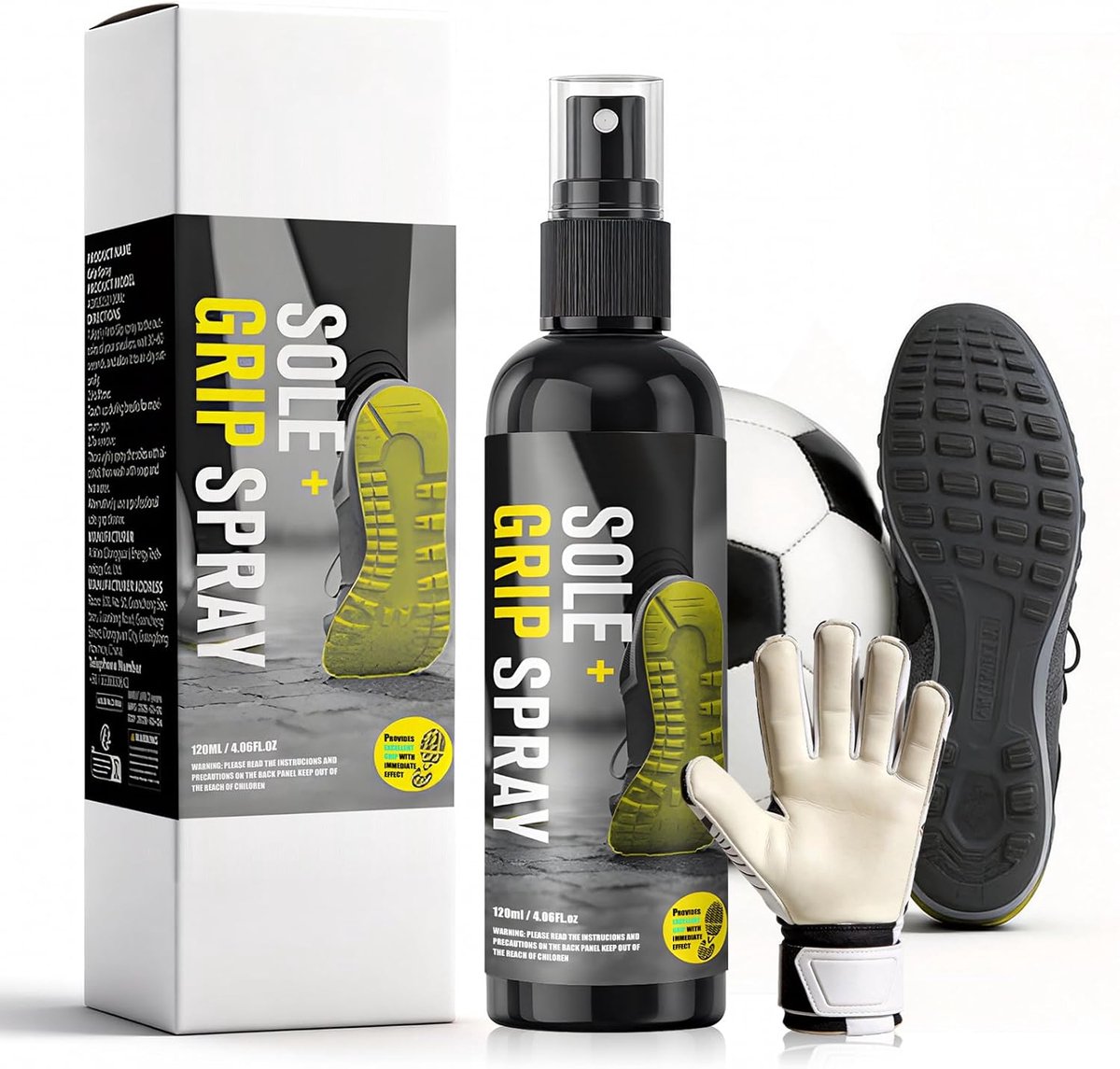 SnelShoppen - 120 ml non-slip grip spray voor basketbalschoenen, verbeterde grip, geschikt voor binnen- en buitensport, anti-slip spray voor sportieve