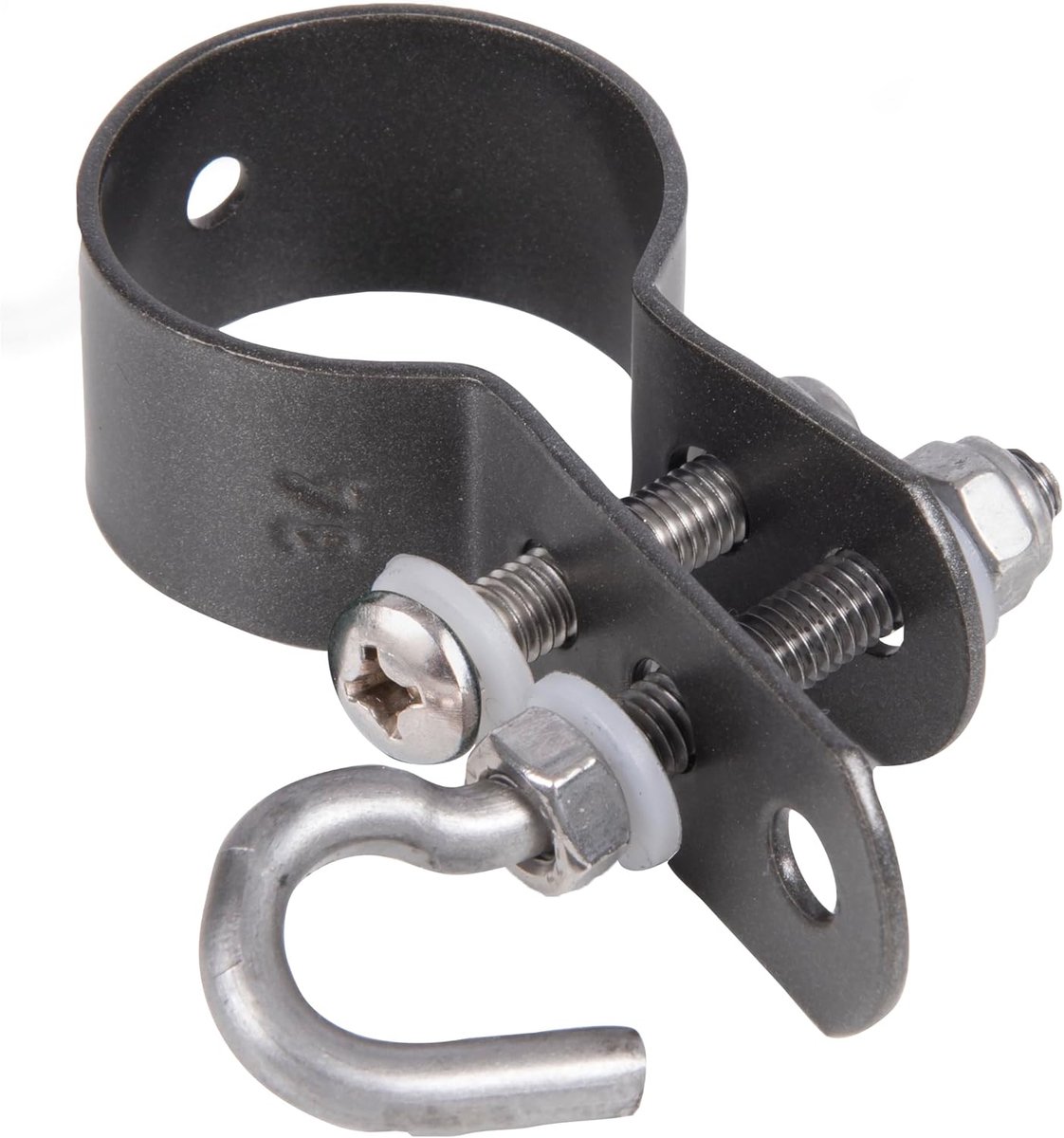 SnelShoppen - Clamp voor Spankabels | Ø 38 mm | Gegalvaniseerd Staal | Anthraciet-Metalen Coating | Voor Het Bevestigen van Gaas | Hoogwaardige Klem