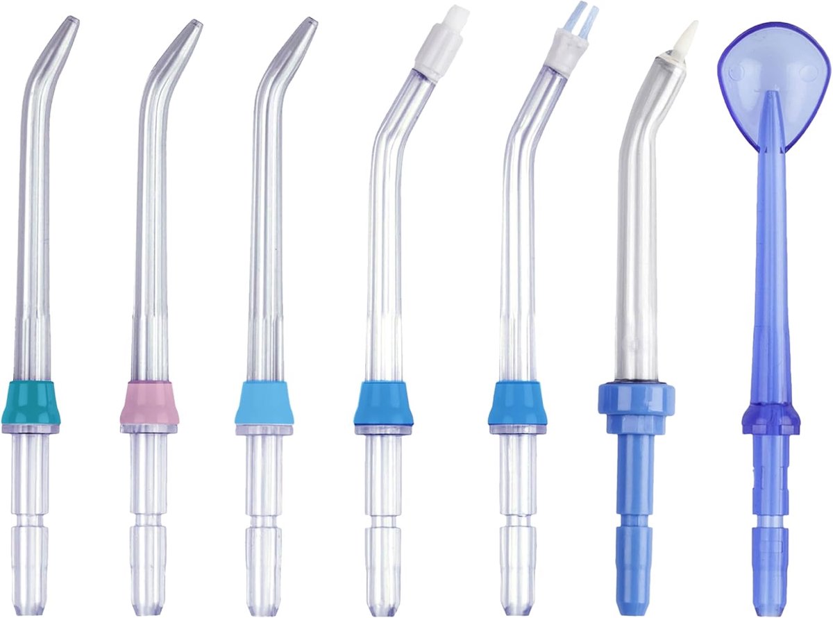 SnelShoppen - Aquapik PRO Irrigador Dental Professioneel - Verwijdert Plaque, Aanbevolen door Tandartsen, Voor Implanten en Orthodontie, 8 Tips, 10 Dr