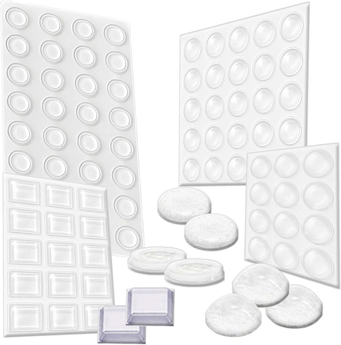 SnelShoppen - Self Adhesive Rubber Feet 348PC | Anti-Scratch Meubelbeveiligers voor Vloeren, Kasten, Deuren, Stoelen & Tafels | Duurzaam Rubber | Voor