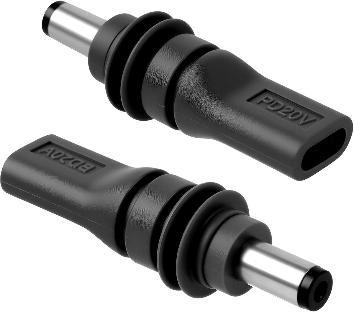 SnelShoppen - Pack van 2 USB-C naar DC Adapters 5.5mm x 2.1mm, Waterdichte Type C Female naar DC5521 Plug, Vervangingskabel voor Starlink Mini Accesso