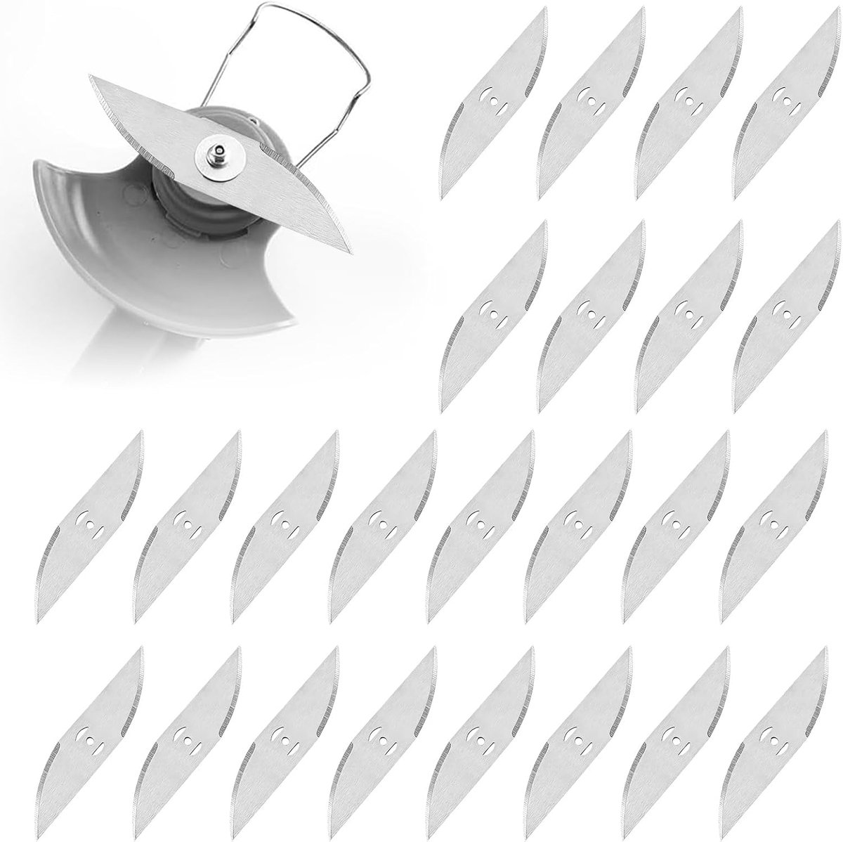 SnelShoppen - 24 Stuks Vervangende Messen voor Grastrimmer - Duurzame Metalen Messen 15 cm - Perfect voor Tuin, Boerderij en Gazononderhoud