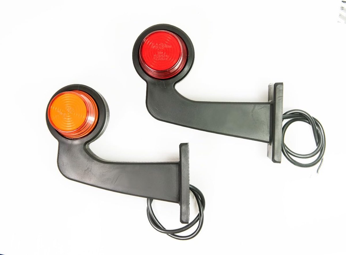 SnelShoppen - 2 x LED Rubber Side Light Neon Markering Verlichting 12V-24V, IP68 Waterdicht, Voor Trailers, Caravans, Trucks, 192mm, 10 LEDs