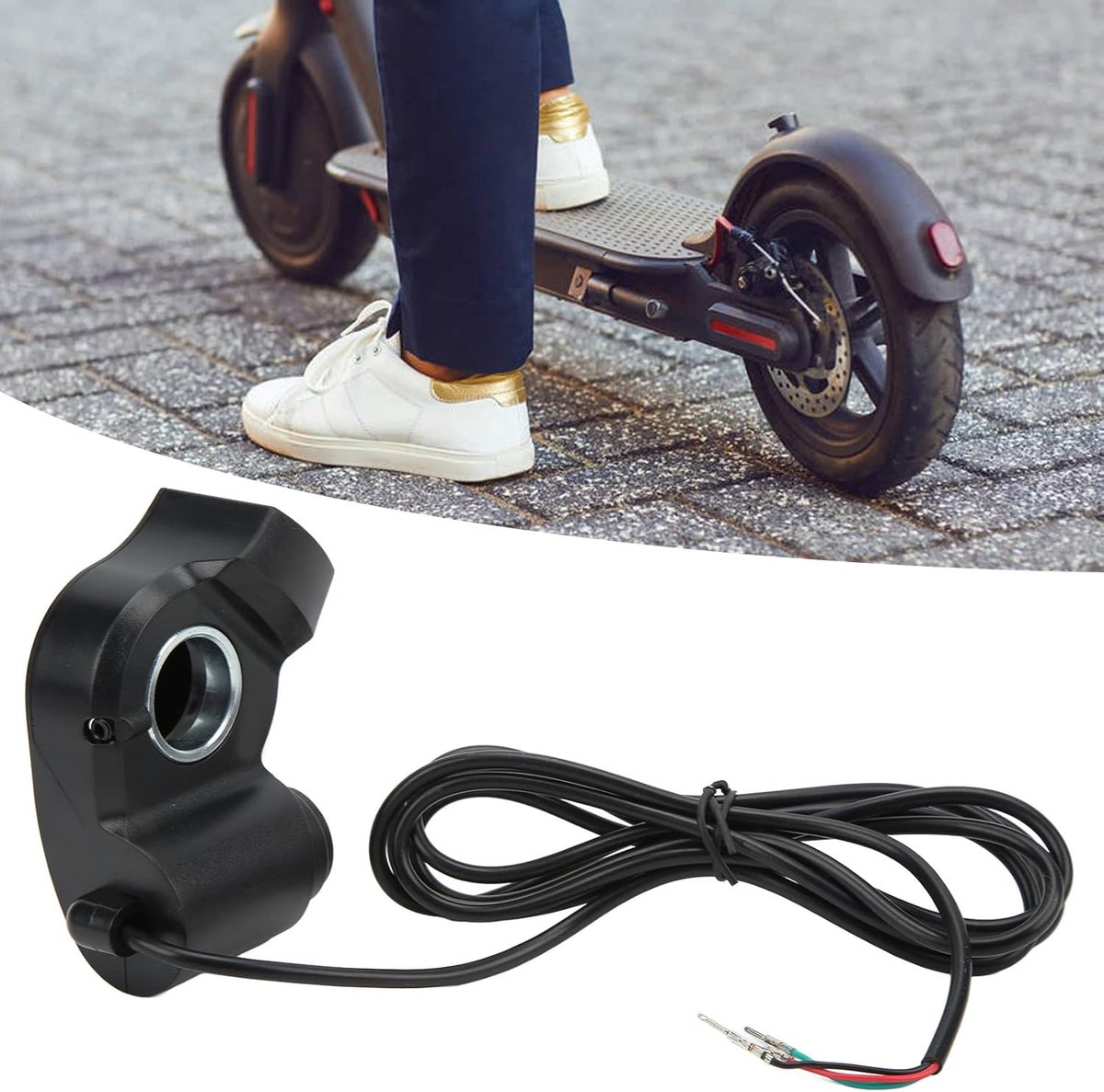 SnelShoppen - Contactslot voor Elektrische Step met 2 Sleutels en 3-polige Stekker voor Stuurdiameter 22,2 mm - Veilig en Betrouwbaar Voor KUGOO M4 en
