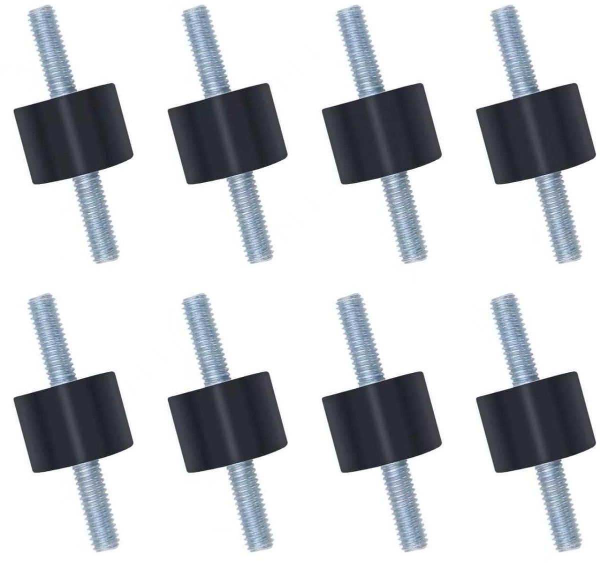 Set van 8 Rubber Buffers M6 Vibration Dempers met Schroeven voor Waterpompen, Compressoren en Motoren