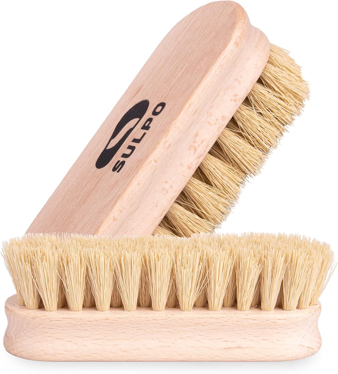 SnelShoppen - SULPO Schoenborstel Set van 2 - 12 cm Leren Borstels voor Schoenpoetsen, Zachte Reinigingsborstels voor Leren en Suède Schoenen, Polijst