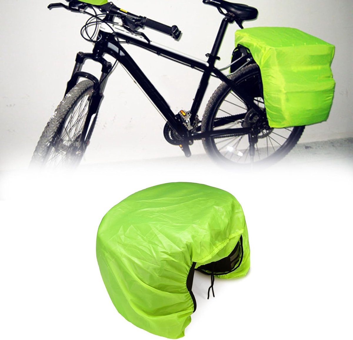 SnelShoppen - Waterproof Fiets Bagage Drager Tas Regenhoes, Duurzame Polyester Bescherming, Lichtgewicht en Draagbaar, Ideaal voor Fietsvakanties en D