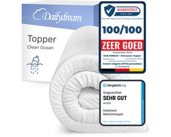 Dailydream Matrastopper 80x200 cm – Traagschuim – Zacht ligcomfort – 5 cm – Clean Ocean M – Topper